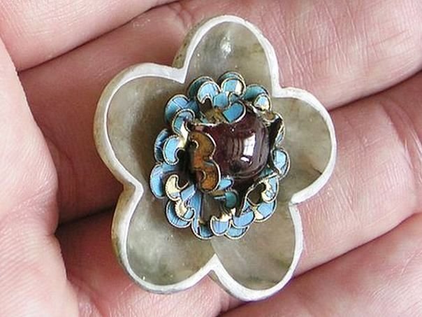 Flower  2 in gilt silver mounting - (3415)